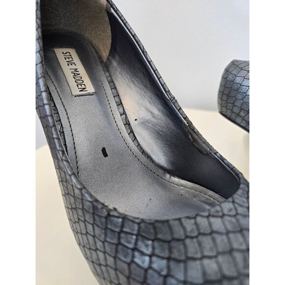 Steve Madden Snakeskin Platform Heels Size 10 – Dark Glam, 5.5” Stiletto Bold - Picture 2 of 6
